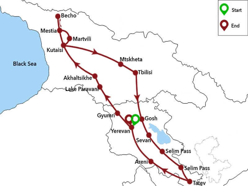 Trip map