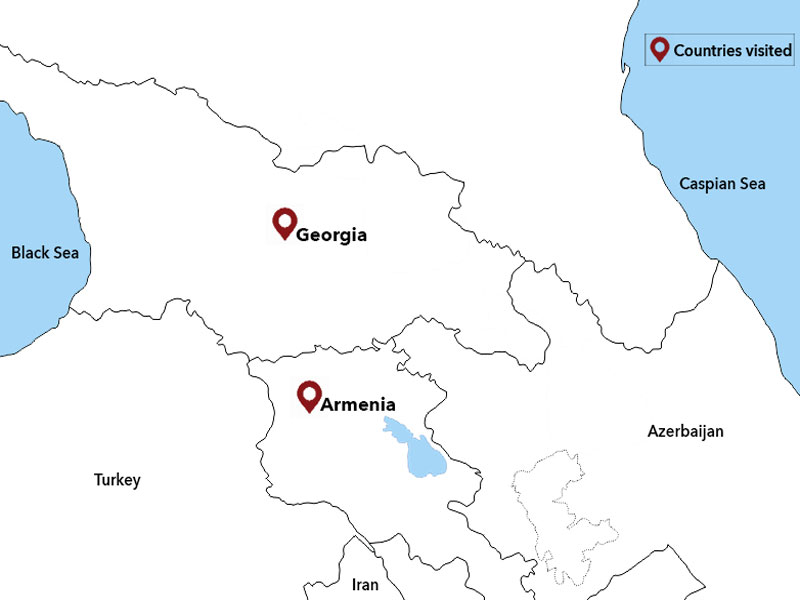 map-Gastronomic – Gourmet Tour to Armenia and Georgia